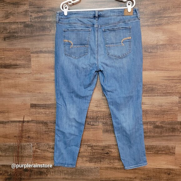 American Eagle Jeans Size 18 R Jegging Next Level Stretch Hi Rise Medium Wash - Picture 2 of 14